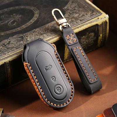 Genuine Leather Remote Key Cover for 2022 QJM M5 and AITO Jinkang Seres M7