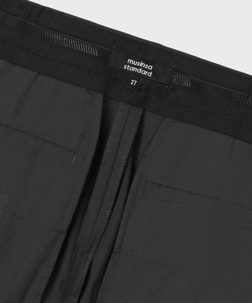 MUSINSA STANDARD WOMAN Women'S Lightweight High-Waisted Wide Hidden Banding Slacks [Gray]