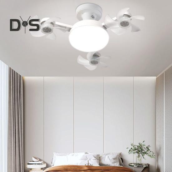 2-in-1-Hängeventilator mit LED-Laterne, 3 Farbmodi, dimmbar, leiser Betrieb, Deckenventilatorlampe mit Fernbedienung