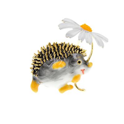 Cute Animal Hedgehog Mini Brooches Pin for Women Wedding Party Clothes Jewelry Brooch Pin Decoration Flower Bouquet Brooches