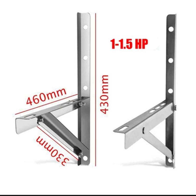 Držák klimatizace:1 pár univerzálního držáku na klimatizaci 1-1,5 HP z nerezové oceli 304 Držák klimatizace Heavy Duty Nastavitelný Snadný Bo
