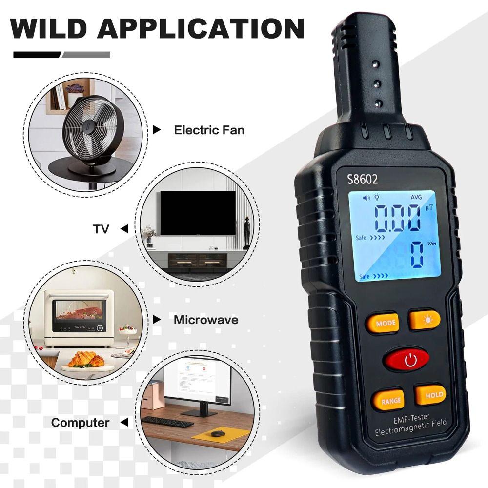 3-in-1 Electromagnetic Radiation Tester High Precision EMF Meter Radia Frequency Meter  Household