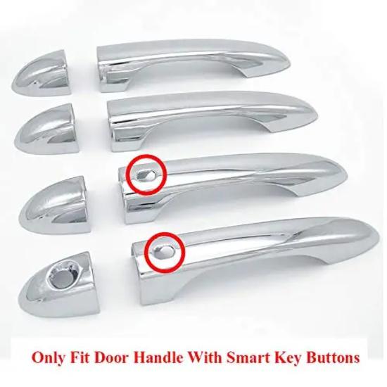 Exterior Chrome Door Handle Cover For Jeep Cherokee KL 2014-2018 with Keyless Entry