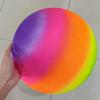 18" Rainbow Dodgeball for Kids - Outdoor Playground PVC Pat-a-Cake Ball