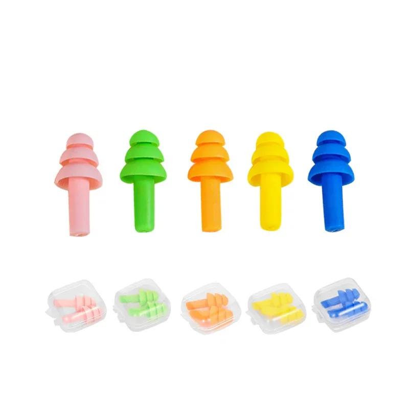 5/2/1Pairs Soft Silicone Earplugs Comfort Noise Reduct Earplugs Protective Sleep Reusable Waterproof Swimming Ear Plug With Box