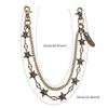 Punk Hip Hop Double Layer Metal Waist Chain With Star Feather Charms Unisex Fashion Belt Accessory