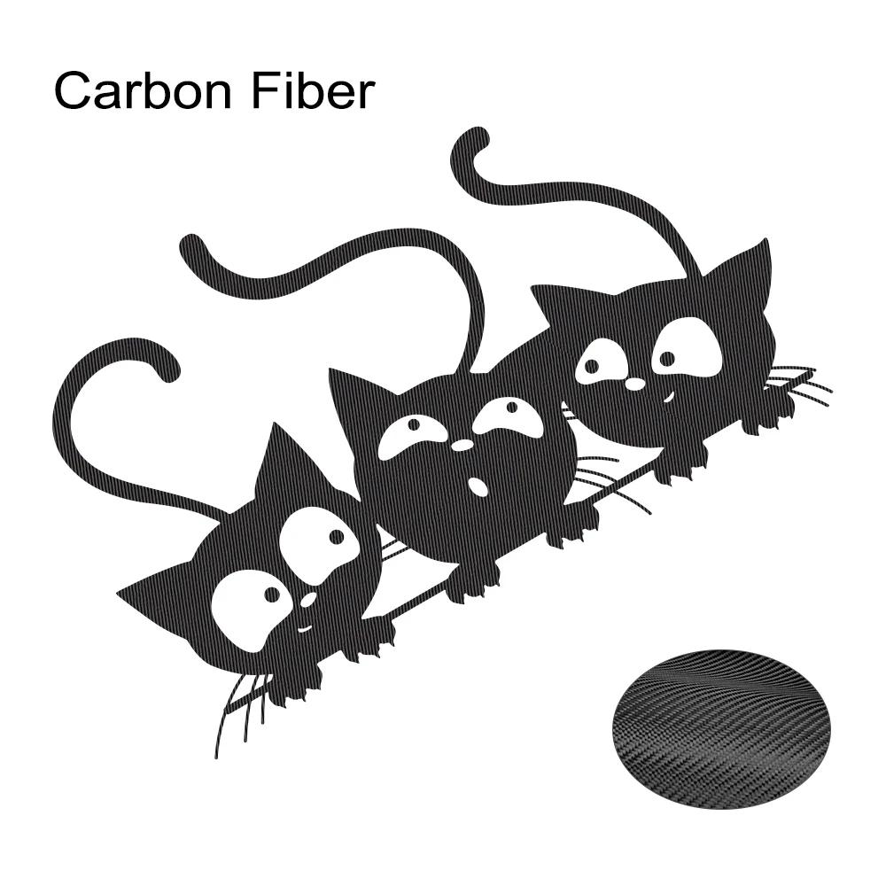 Creative&Funny Car Sticker Three Cute Cats Cartoon Vinyl Decal For Car Body Window Side Door DIY Decoration Sticker Accessories