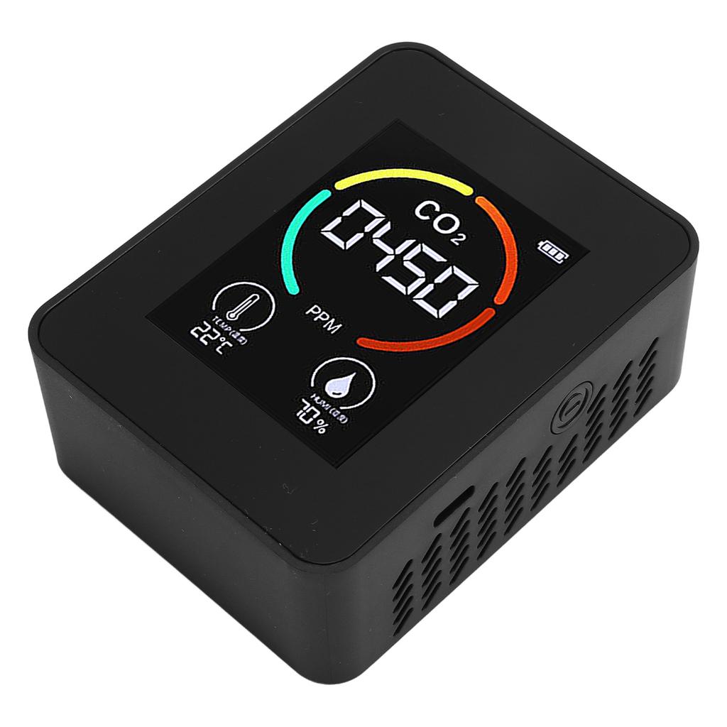 Air Quality Detector 3 in 1 Portable Large Color Display Accurate CO2 Temperature Humidity Tester for Home School