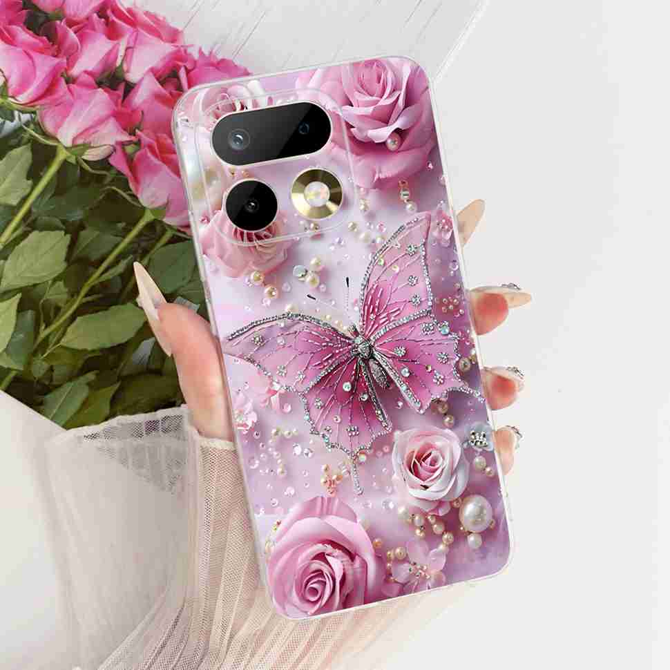 For Realme 16 Pro Plus 5G Case RMX5131 Bling Butterfly Silicone Phone Cases For Realme 16 Realme16 Pro+ Cover Shockproof Bumper