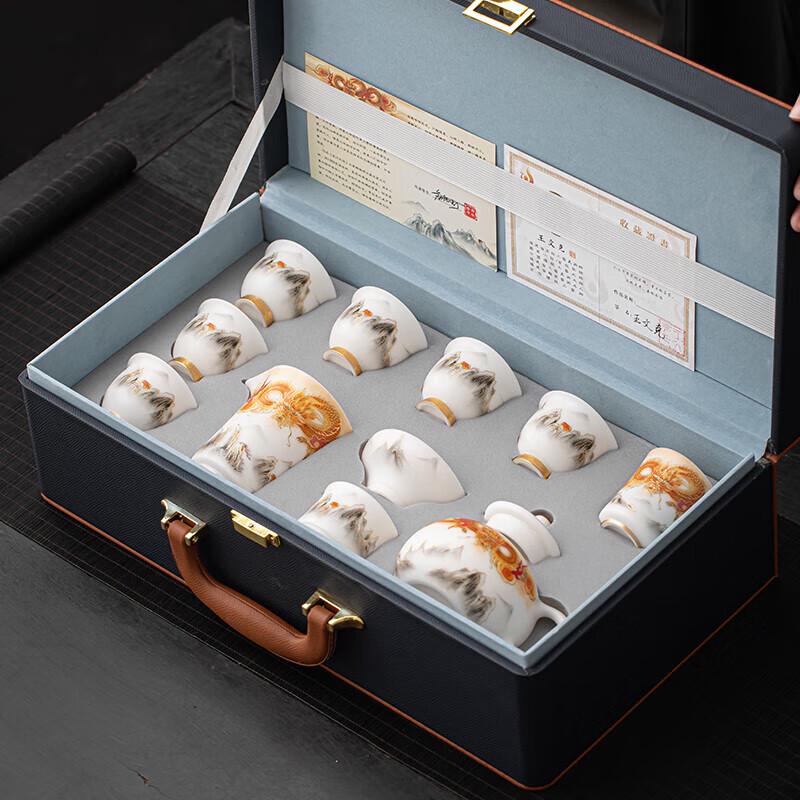 Su's Masterpiece Dragon Fortune Unglazed Porcelain Tea Set