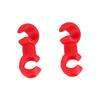 10 x Bike S style Clips Buck Holes Brake Gear Cable Housing Hose Guides(Red)