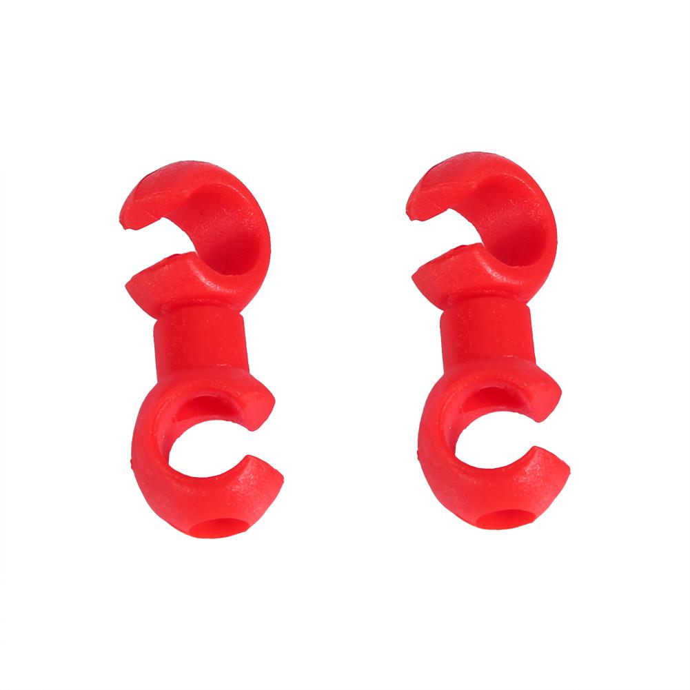 10 x Bike S style Clips Buck Holes Brake Gear Cable Housing Hose Guides(Red)
