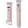 Karl Lagerfeld Strap KLAWMSLKCNP Apple Watch 38/40/41mm Pink Strap 3D Rubber Karl&Choupette Heads