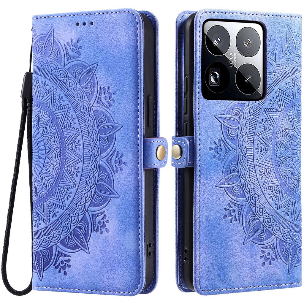 Style 016 For Xiaomi 15 Pro Case Skin Feel Totem Imprinted Wallet Leather Phone Cover