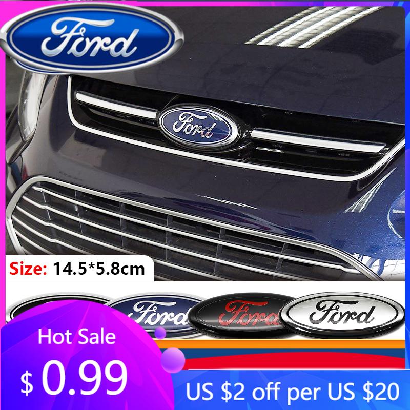 New 2026 Car Sticker Ford New 2025 Hot 1PC 14.5CM Car Front Hood Emblem Badge Sticker logo For Ford Mondeo Explorer edge Focus f