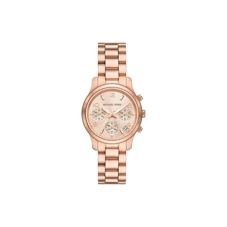 Michael Kors Camille Series Watch Quartz Movement Stainless Steel Strap 34mm Gold Dial Women watches MK7327 Rose Gold