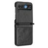 For Motorola Razr 40 5G Deksel Blomsterpreget Lær Telefondeksel med Kortholder
