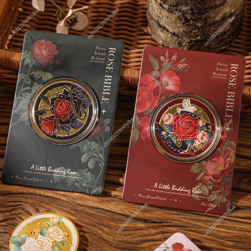 Love and Deepspace Sylus Qinche Farbige Rose Münze Anime Cosplay Wunschmünze Reise Jubiläum Geburtstagsgeschenk für Freunde Spielfans