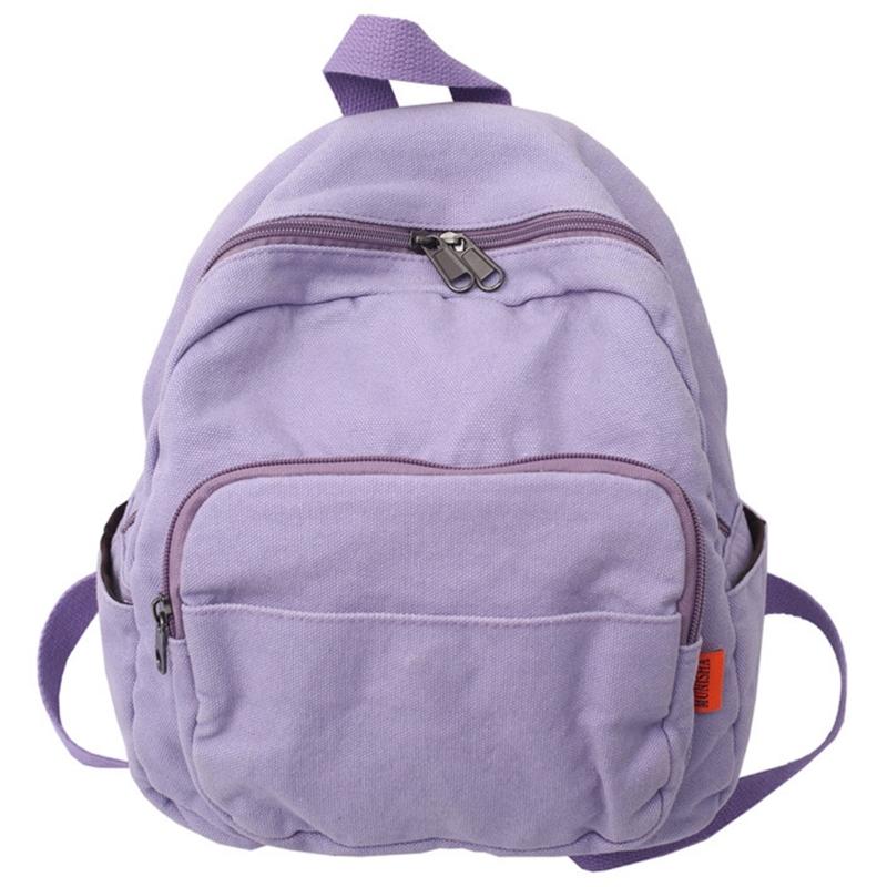Student School Backpack Large Capacity Backpack Girls Casual Daypacks Aesthetic Backpack Travel Backpack for Daily фиолетовый