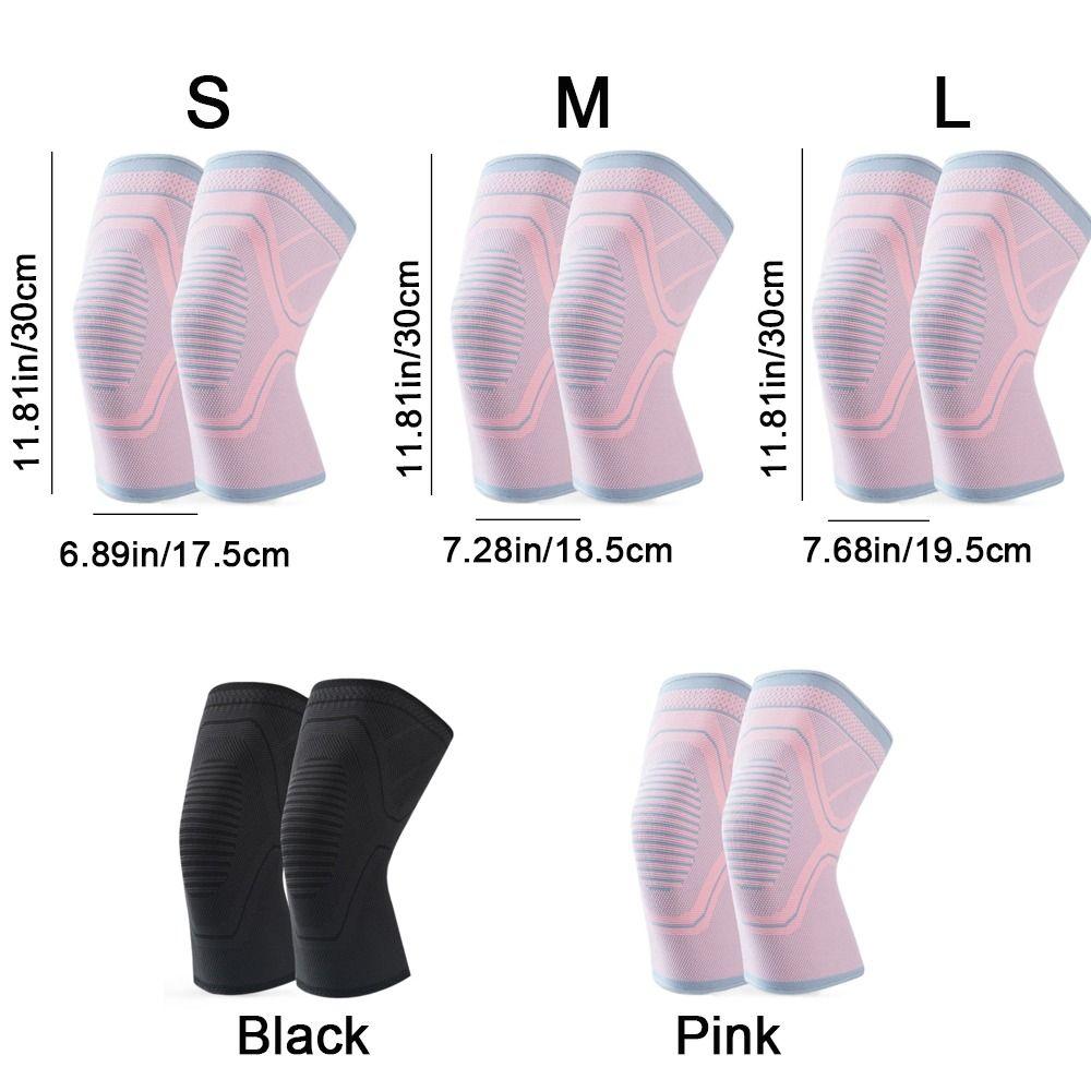 1 Pair Anti-slip Sports Knee Pads Nylon Knee Support Braces Arm Support Sleeves  Running