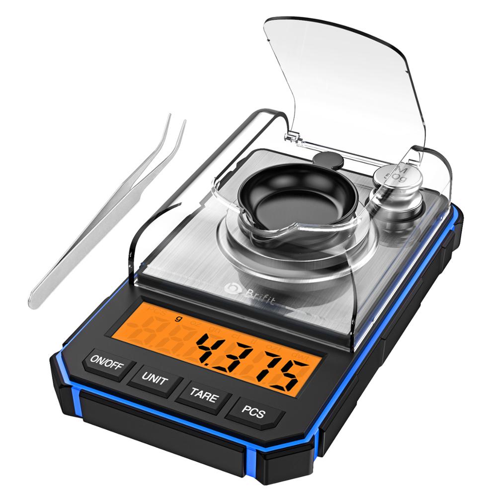 

Brifit Electronic Digital Scale Mini Scale Precision Professional Pocket Scale Milligram with 50g Calibration Weights