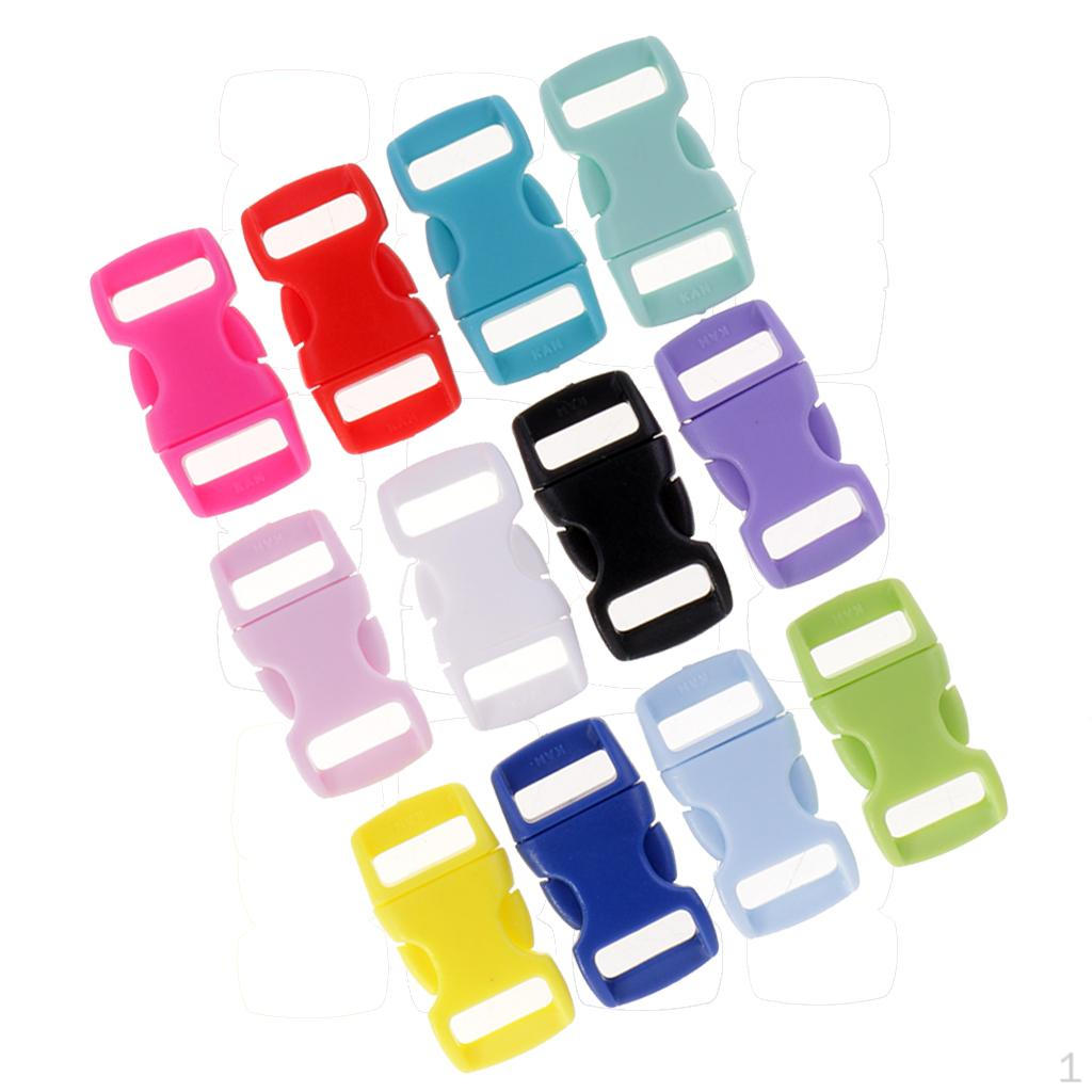 36 Pieces Resin Side Safety Buckles Adjusting Clips Mixed Colors