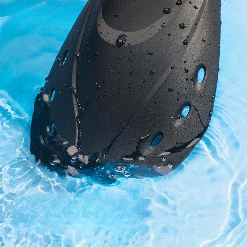 Men's and Women's Swimming Training Flexible Short Fins Freestyle Snorkeling Diving Gear Black Non-slip Fins Swimming Shoes