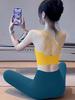 Women's Purple Yoga Set: Stylish Backless Pilates Tank with Chest Pads for Outdoor Wear, Perfect Fitness Apparel