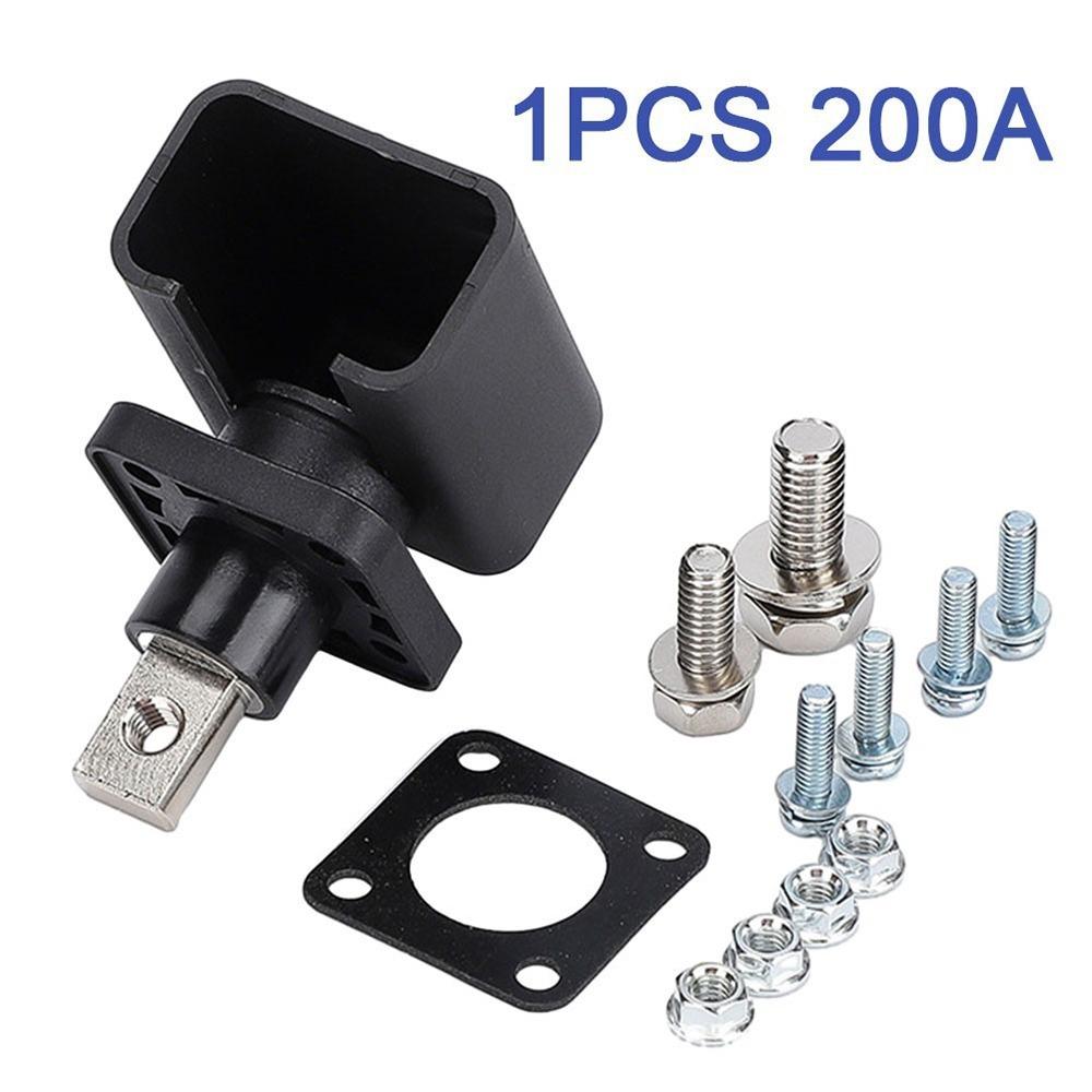 

1 шт. Аксесуари для частин електрообладнання Роз’єм літієвої батареї через настінний клемний блок 1Pcs 200A Black
