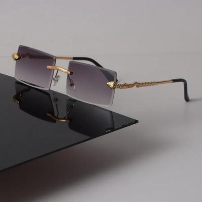 Occhiali da Sole Quadrati di Lusso Donna Uomo Cool Marca Designer Specchio Occhiali da Sole Femminile Maschile Senza Montatura