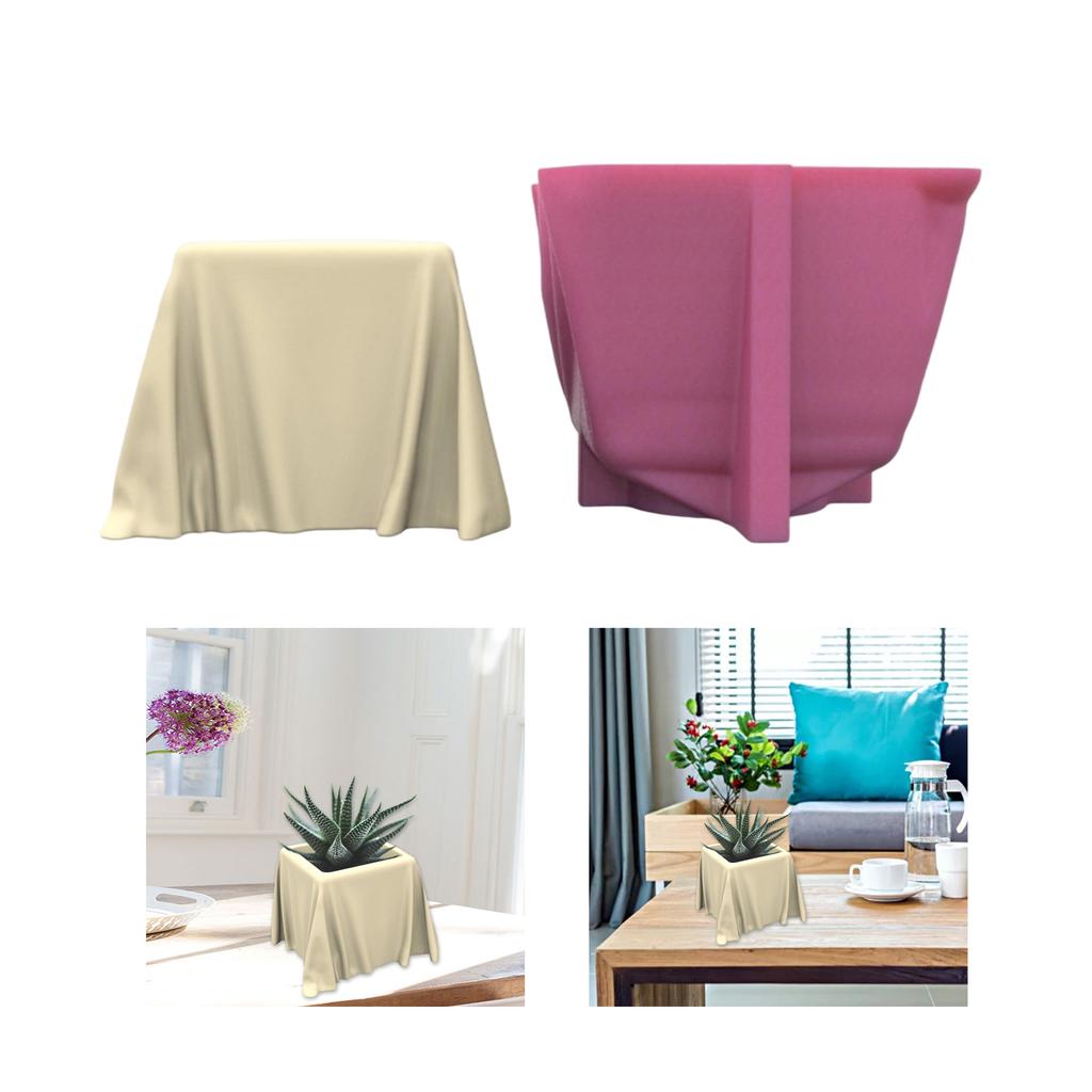 Silicone Mold Flower Pots Mold Succulent Planter Moulds Table Shape Concrete Casting Molds Suitable for Crafting Planter