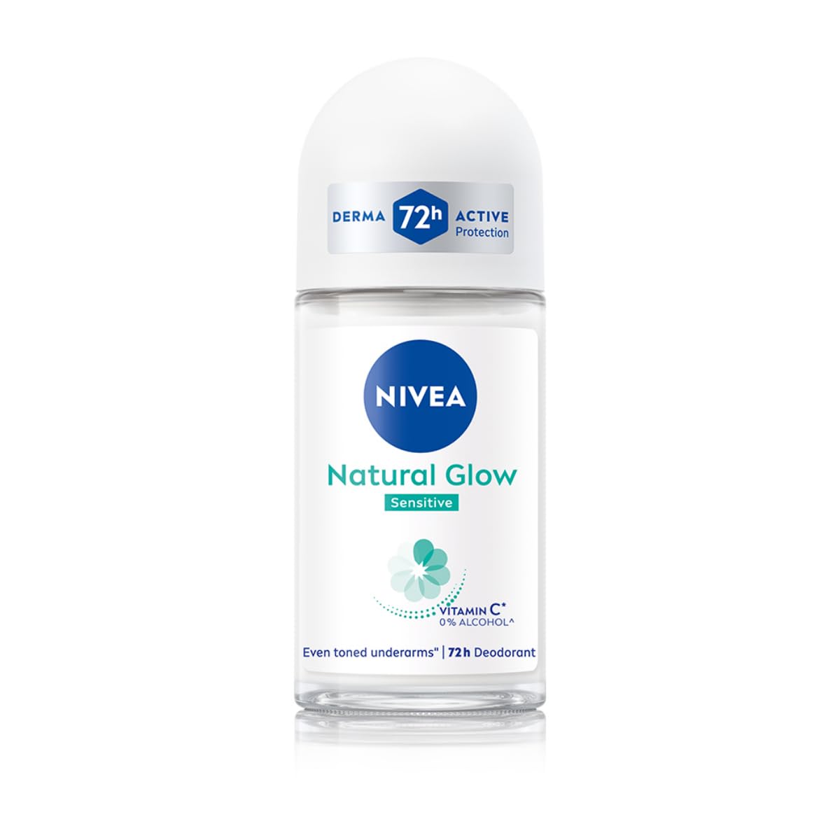 NIVEA Women Deodorant Roll On, Whitening Sensitive, for 48h Protection, 50ml