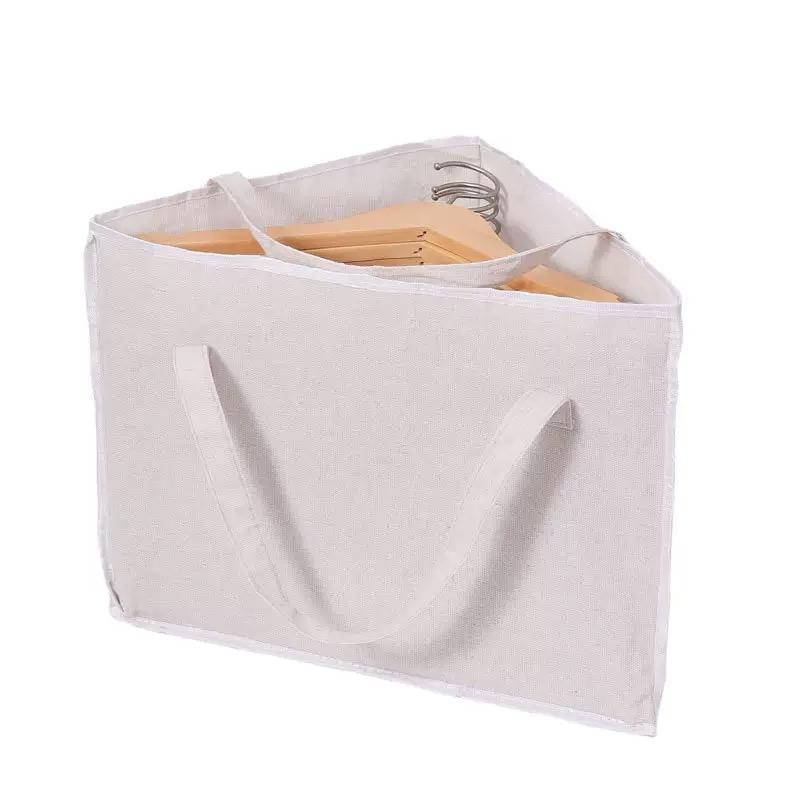 New Fabric Hanger Triangle Storage Bag Wardrobe Clothes Rack Organizer with Handle Foldable Hanging Clothes Hanger Storage Bag