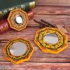 Edelstahl Spiegeloberfläche Chinesischer Konvexer Dellen Bagua Spiegel Glücksbringer Antiker Bagua Feng Shui Spiegel Exquisit Retro