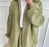 2024 Spring Fashion: Women's Half-Length Skirt Suit with Loose Long-Sleeve Shirt