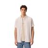 Calvin Klein Business Casual Commuter Minimalist Embroidered Cotton Linen Short Sleeve Shirt Men Shirts J317422-YAF