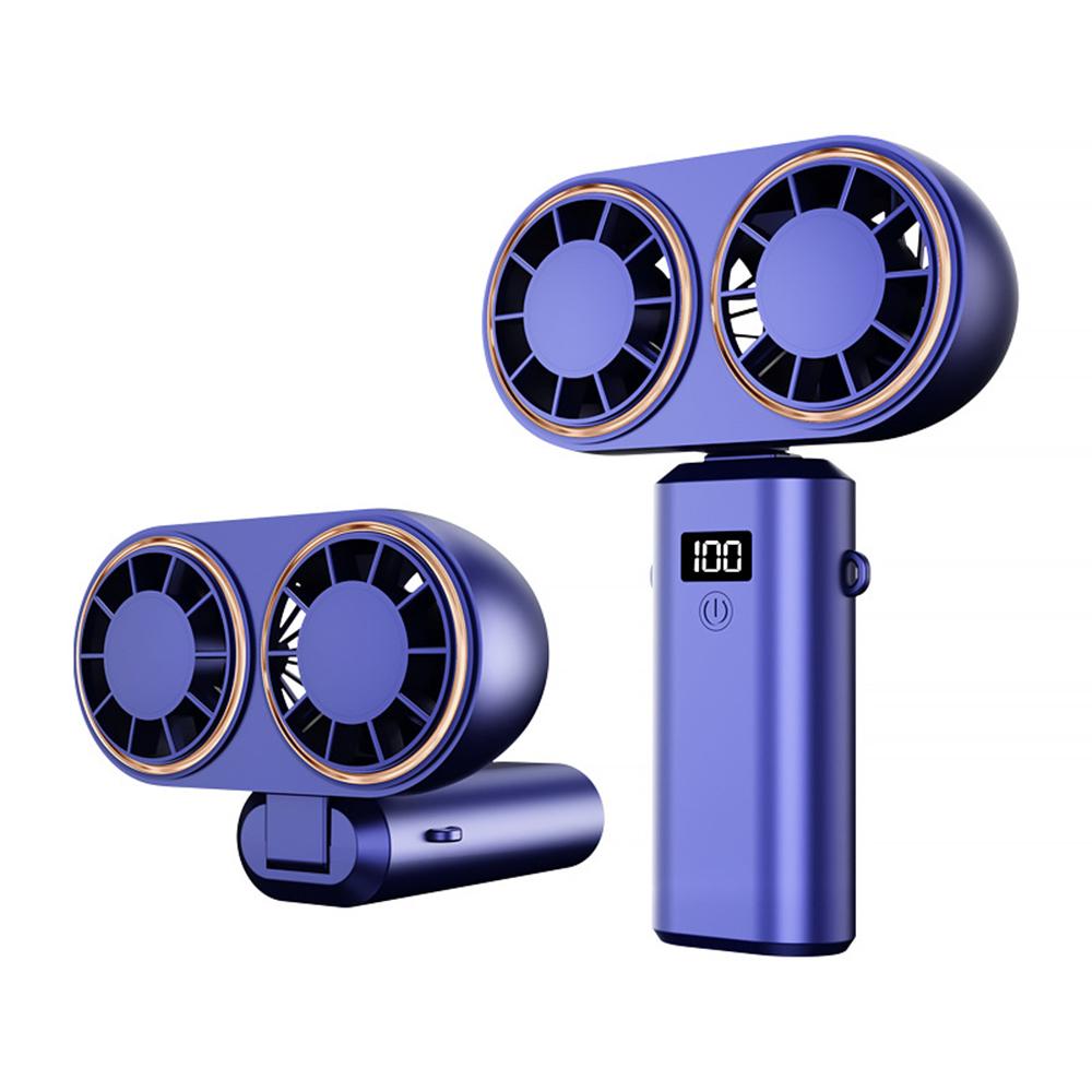 

Портативный ручной турбовентилятор 100 Ветров 3 регулируемые скорости Мини персональный вентилятор Работает от батареи Двухголовый вентилятор Кондиционирование воздуха