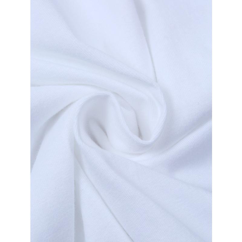 Women's New Casual Sporty Home Fashion Round Neck T-Shirt - Refreshing, Breathable, and Machine Washable, 100% Pure,