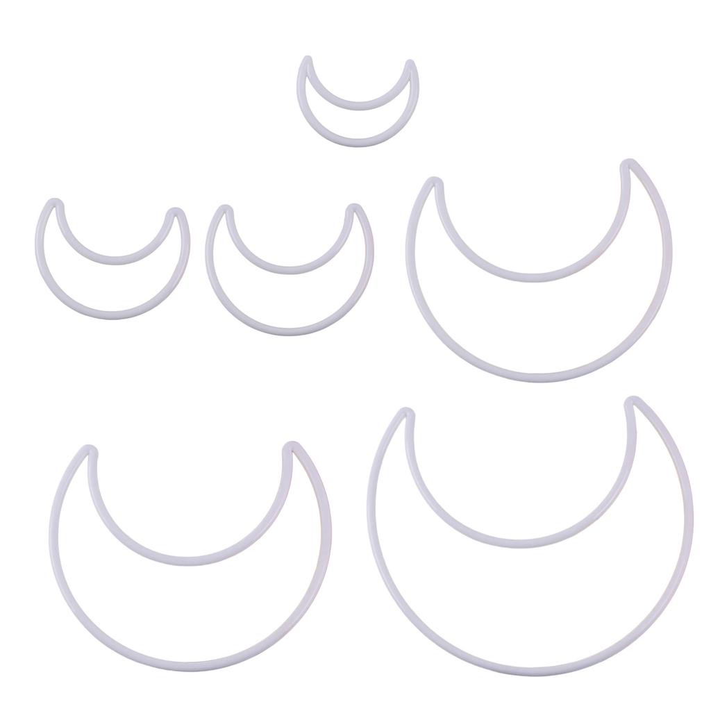 Biały Plastikowy Półksiężyc Rzemiosło do Tworzenia Łapaczy Snów DIY Sztuka i Rzemiosło Łatwy do Dekoracji Akcesorium