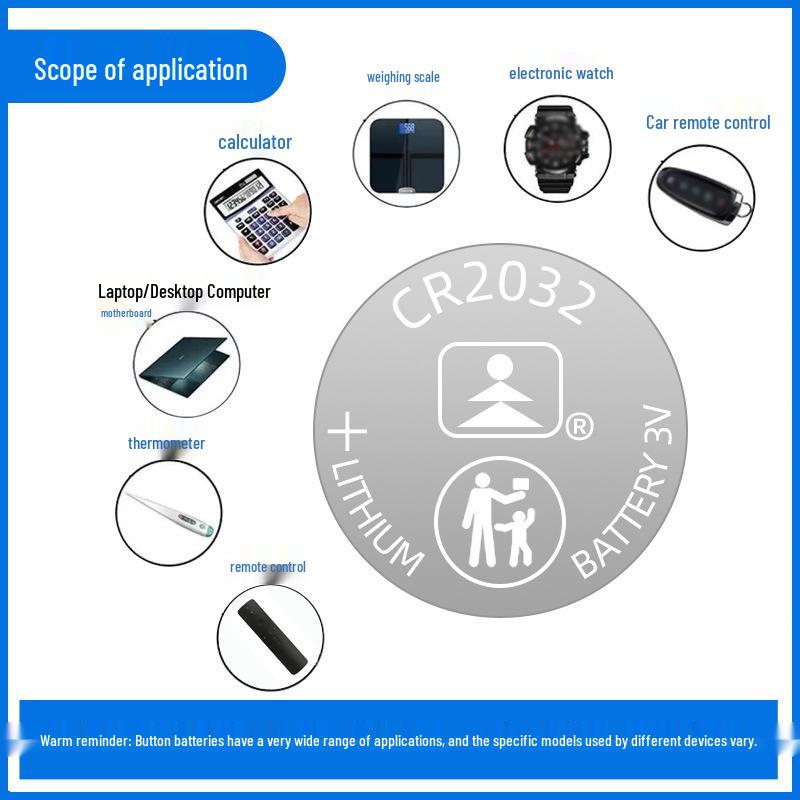 Golden Ball CR2032 Battery for Car Keys, Remotes & Watches (2025/2016)