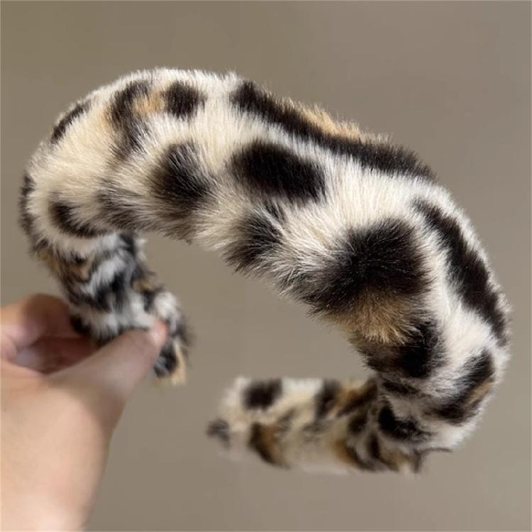 Modna opaska do włosów w panterkę Damska i dziecięca ozdoba głowy Zabawna opaska do włosów dla pań i nastolatek