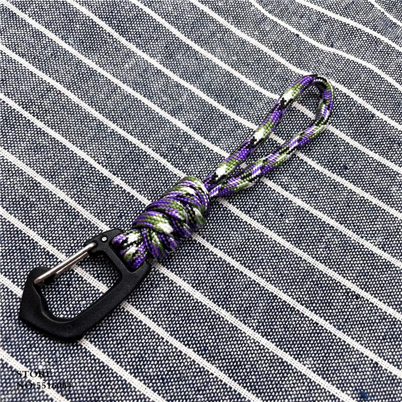 Outdoor Paracord Schlüsselanhänger Lanyard Geflochtenes Nylon Lanyard Hohe Festigkeit Fallschirmschnur Karabiner Handy Rucksack Schlüsselanhänger