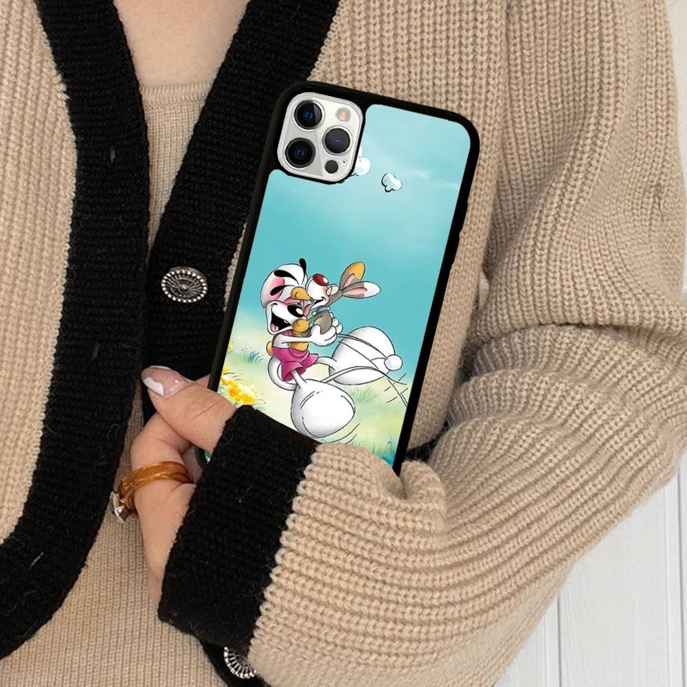 Kreslený kryt na telefon D-Diddl pro iPhone 17 16 15 14 13 Plus 12 11 Pro Max PC+TPU Zadní kryt