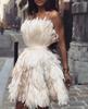 2M/5M/10M White Real Goose Feather Trims Width 15-20cm Goose Feather Ribbon Dyed Clothes Party DIY Craft Dress Sewing Accessory