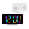 Digital Alarm Clock RGB 5 Brightness 2 Alarms Adjustable Volume 10 Night Light Snooze Mode Electric Desk Clock