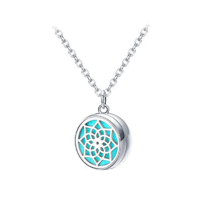 Colorful Crystal Tree Of Life Aromatherapy Necklace Perfume  Oil Diffuser Chain Pendant Lockets Jewelry