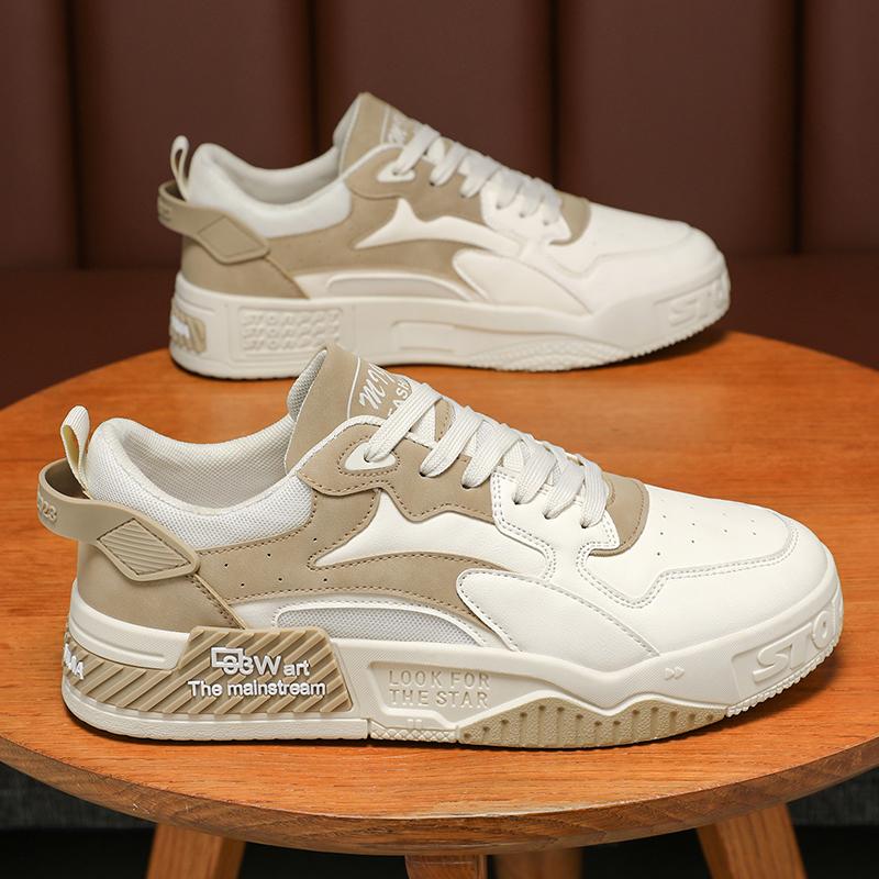 New Autumn Men's Sneakers Men's Comfortable Platform Shoes 2025 Trend Lace-up Vulcanized Shoes White Casual Sneakers Zapatillas