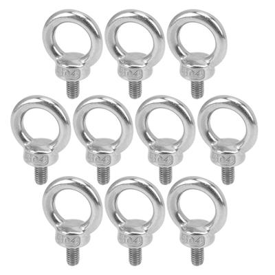 10 Stück M6 Edelstahl Hebering Augenschraube Schwerlast Marinequalität Ringschrauben