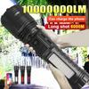 New 100000LM High Power Led Flashlight Type C Rechargeable 3000mAh Ultra Power Zoom Flashlights Emergency Tactical Torch Lantern