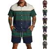 Men's Casual Lightweight Breathable Short-Sleeve Shirt And Shorts Set
